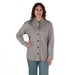 Women's Grey Long Sleeve Button Top