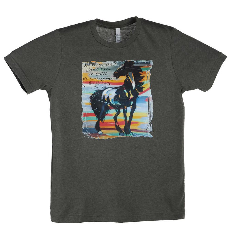 Women's Olive Be Strong Tee Shirt