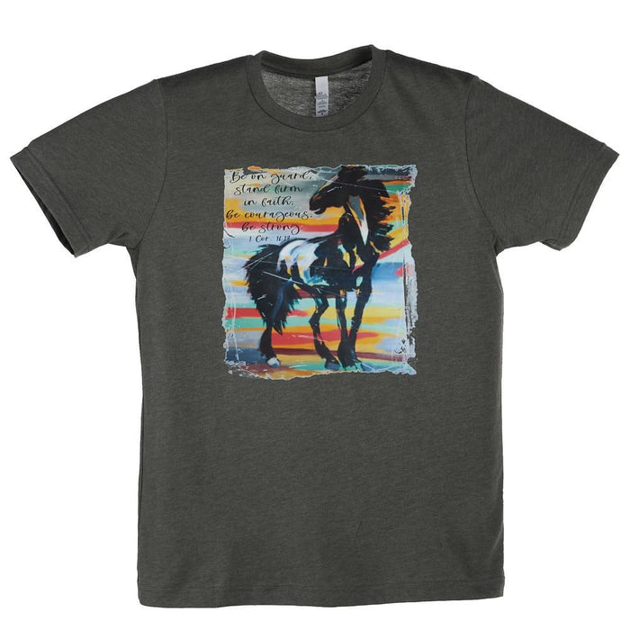 Women's Olive Be Strong Tee Shirt