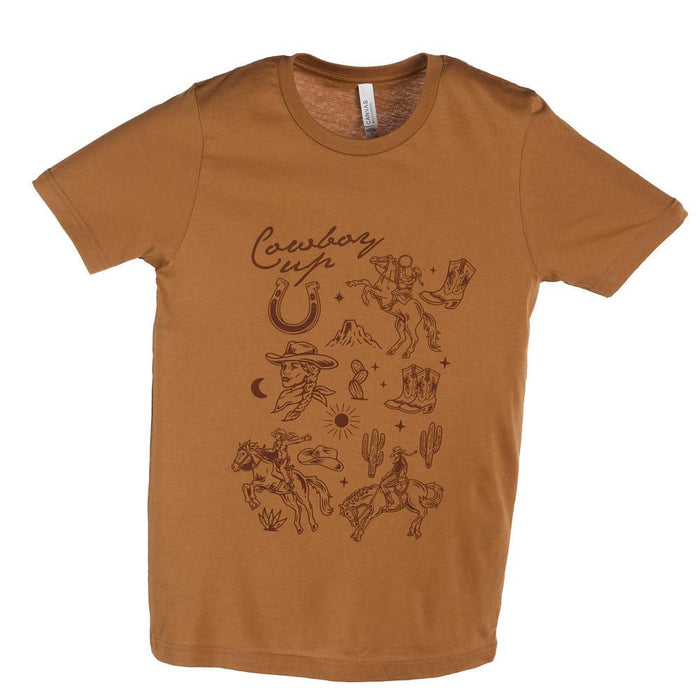 Women's Cowboy Up Mustard Tee Shirt