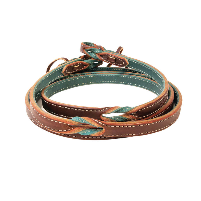 Emerald Burgundy Twist Roping Reins