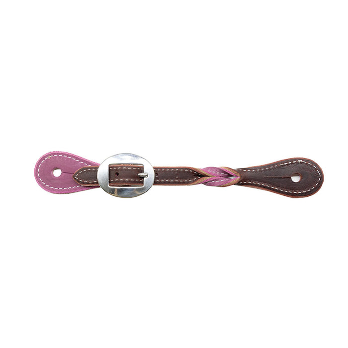 Ladies Twisted Orchid Burgundy Spur Straps