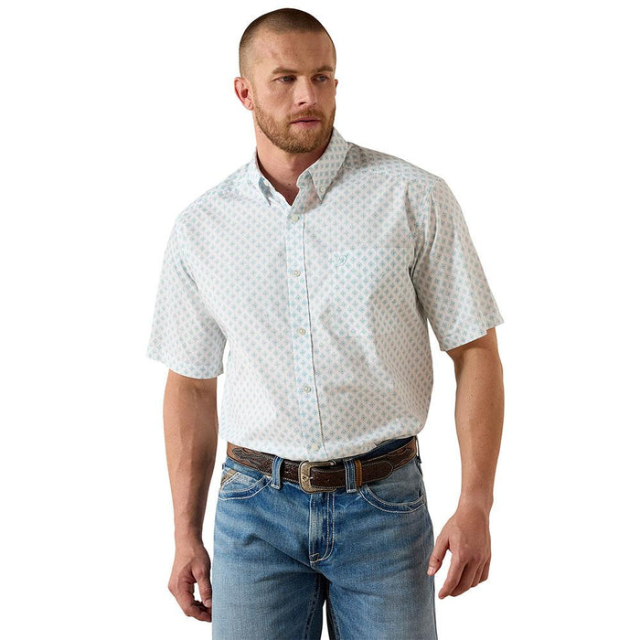 Men's White Medallion Packert Shirt