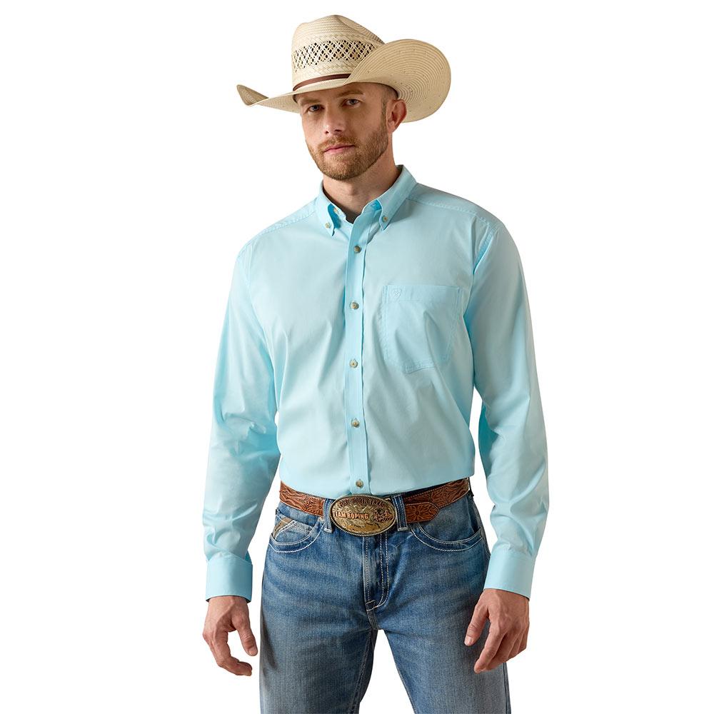 Ariat Men's Everything Classic Fit Crystal Blue Shirt 10072735