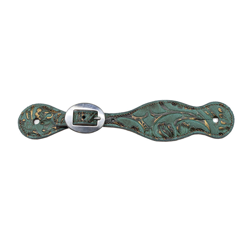 Ladies Copper Emerald Spur Straps