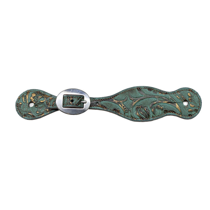 Ladies Copper Emerald Spur Straps