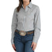 Women's White Print Long Sleeve Shirt