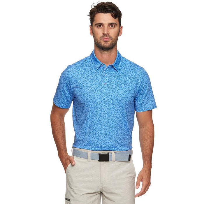 Men's Blue Cobbtown Floral Print Polo