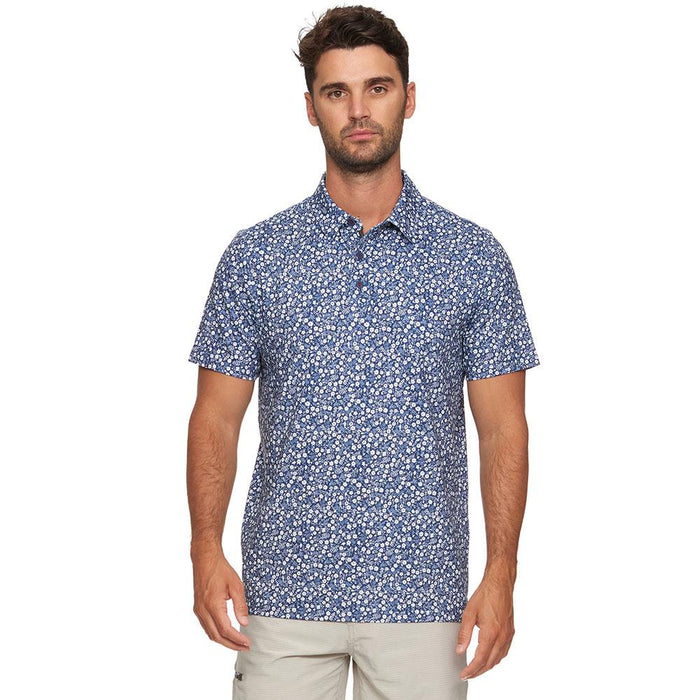 Men's Navy Cobbtown Floral Print Polo