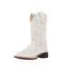 Children's Vintage White with Embroidery Square Toe Boot