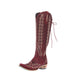 Women's LEXINGTON RED KNEE HIGH CORSET BOOT