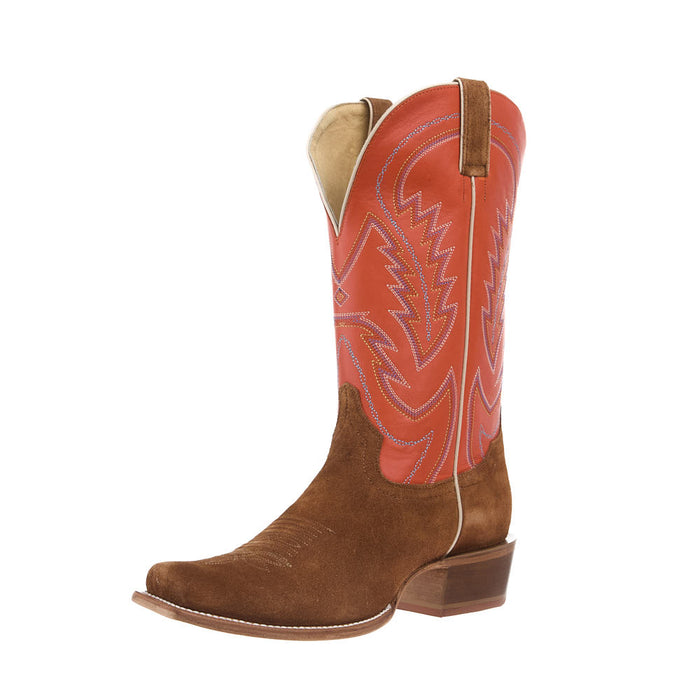 Men's Ranchero Tan Suede Vamp 13in Orange Cowhide Top