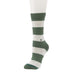 Women's Nep Stripe Green Crew Socks