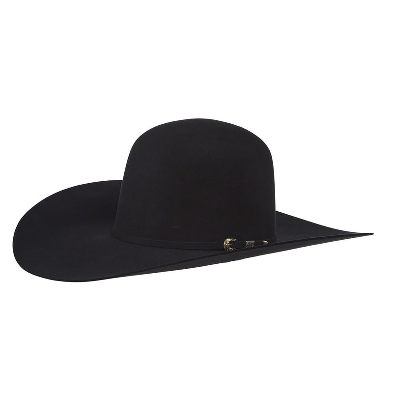 100X Black 8.25OZ 5in Brim Felt Cowboy Hat