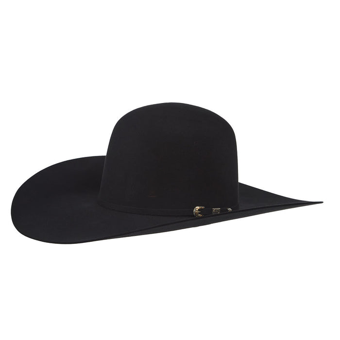 100X Black 8.25OZ 5in Brim Felt Cowboy Hat