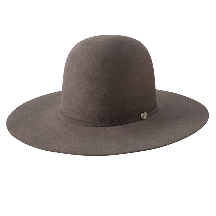 10X Chute Boss Charcoal 4 1/4in Brim Open Crown Felt Hat