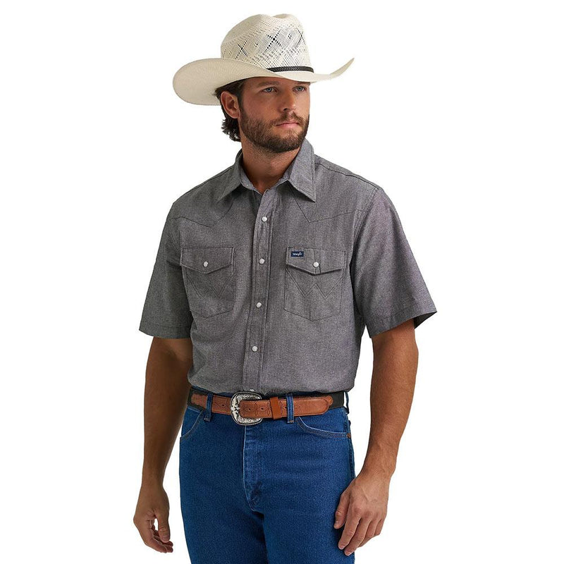 Men's Charcoal Western Work Shirt