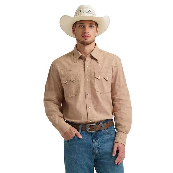 Men's Cody Johnson Brown Long Sleeve Snap Shirt