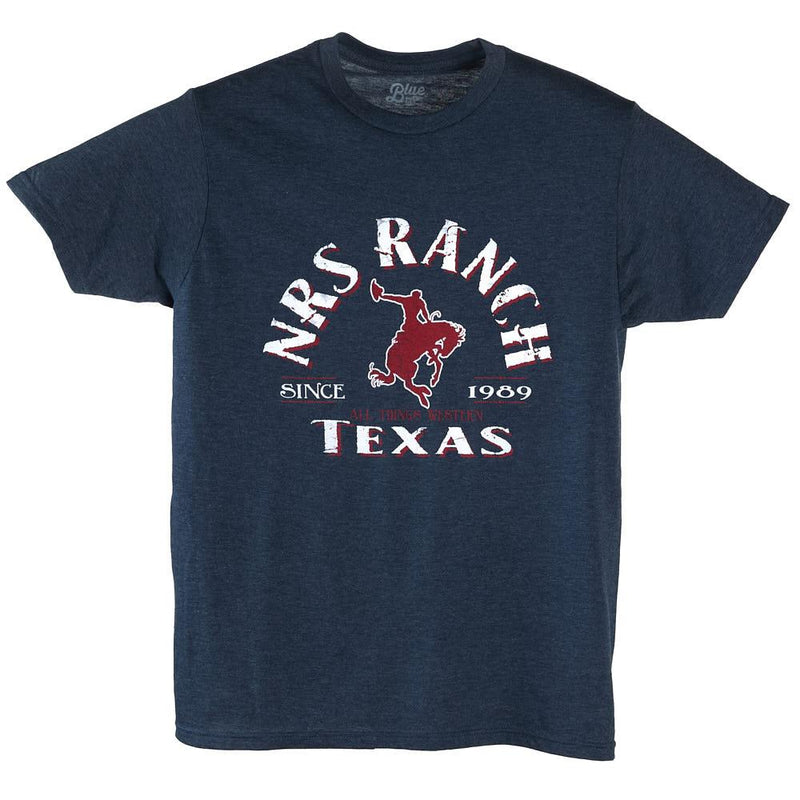 Texas Bucking Horse Navy Tee Shirt