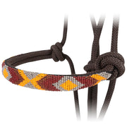 Chocolate Beaded Rope Halter w/ 9ft Lead