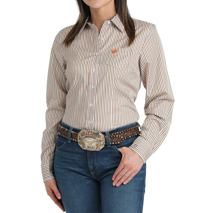 Women's Multicolor Striped Long Sleeve Shirt