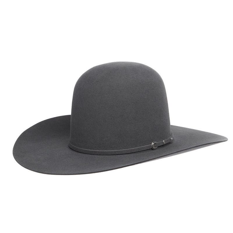 7X Slate 4 1/4in Brim Open Crown Felt Hat