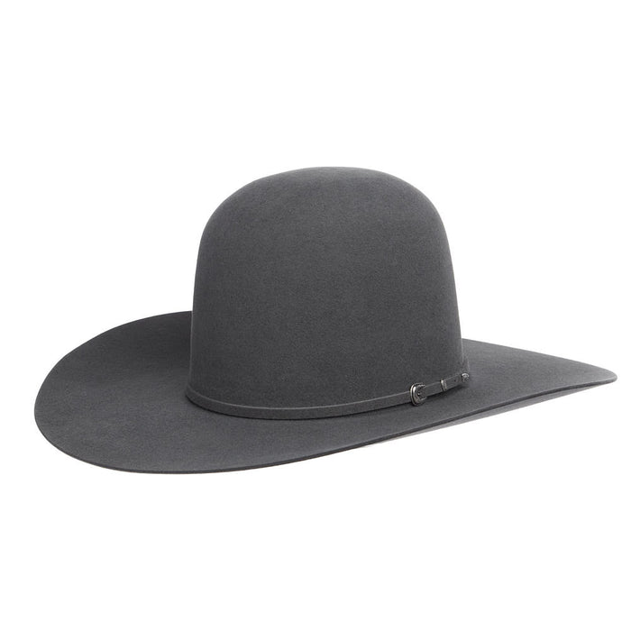 7X Slate 4 1/4in Brim Open Crown Felt Hat