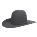 7X Slate 4 1/4in Brim Open Crown Felt Hat