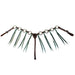 Ring Breast Collar with Emerald Tassles