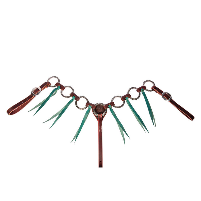 Pony Ring Breast Collar with Emerald Tassles