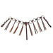 Ring Breast Collar with Burgundy Tassles