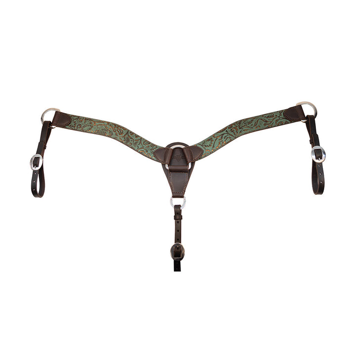 Contoured 2in Copper Emerald Breast Collar
