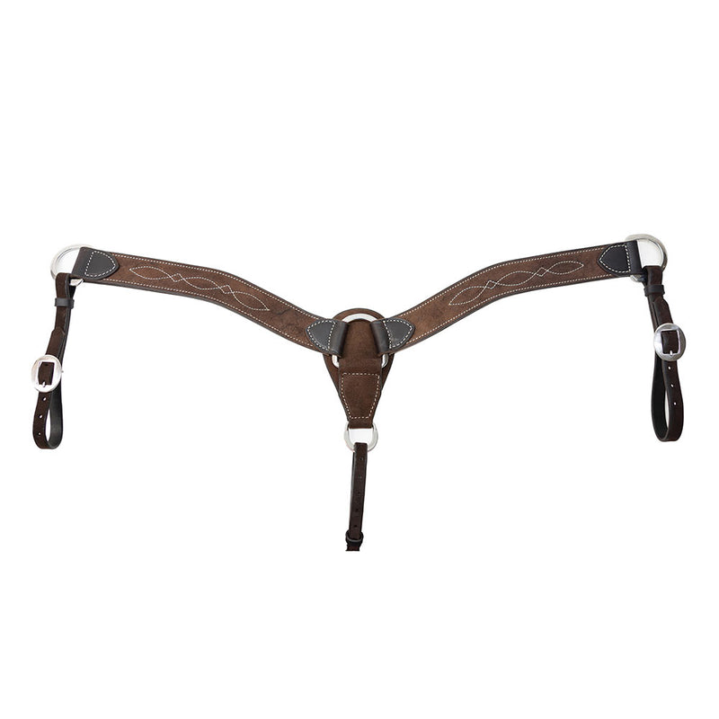 Contoured 2in Chocolate Roughout Gunslinger Breast Collar