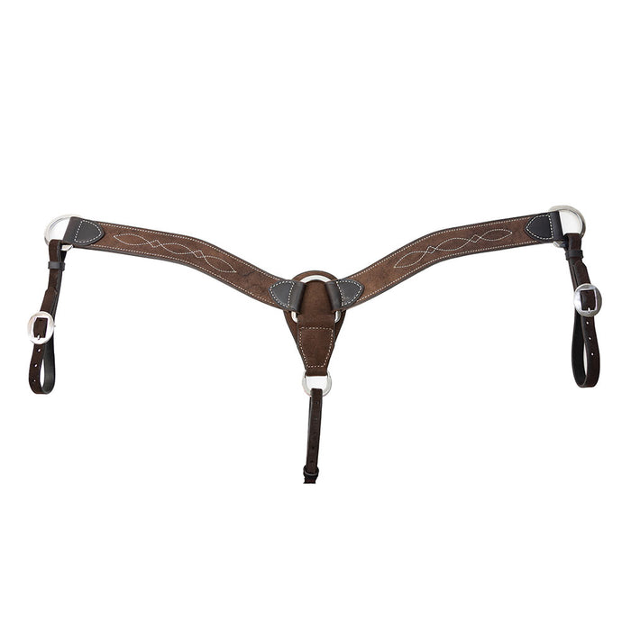 Contoured 2in Chocolate Roughout Gunslinger Breast Collar