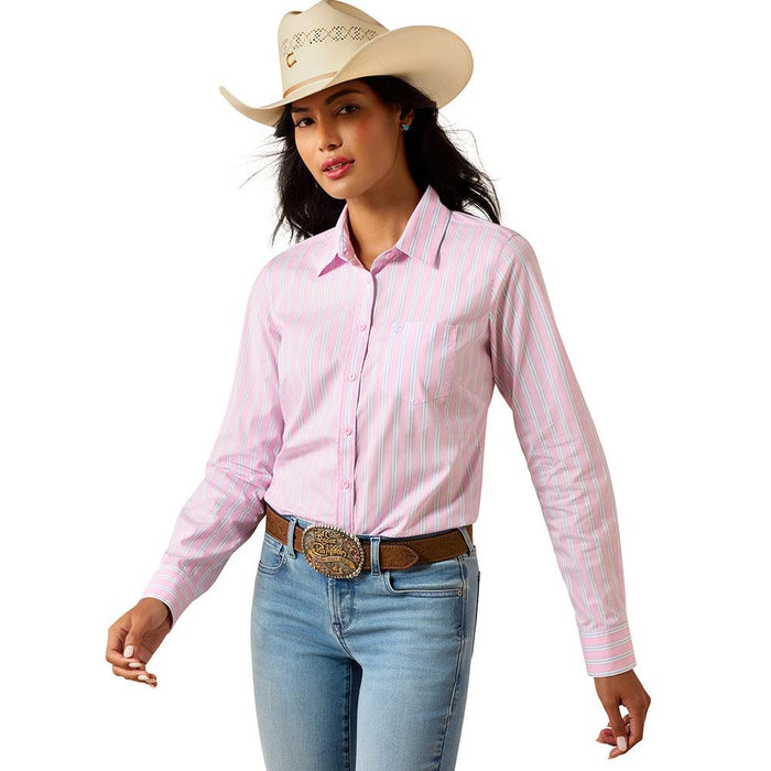 Women's Kirby Stretch Pink Lavender Stripe Shirt