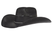 Black Bangora Precreased Straw Hat
