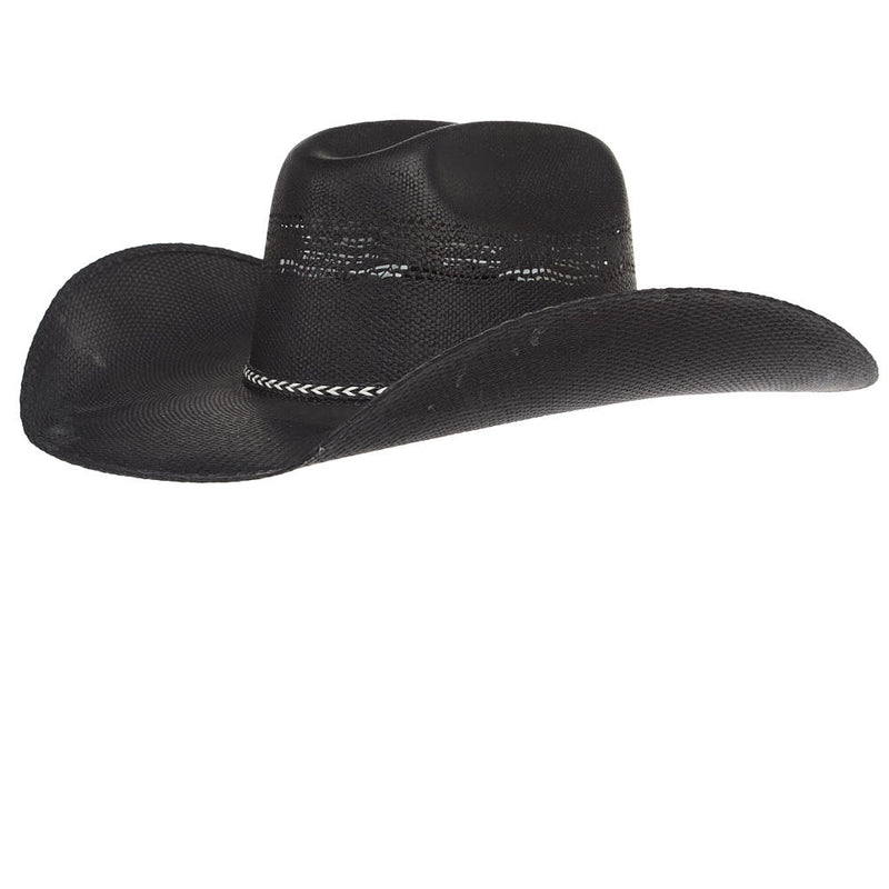 Black Bangora Precreased Straw Hat