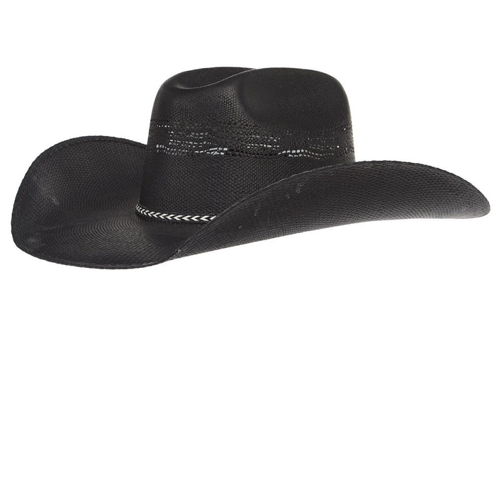 Black Bangora Precreased Straw Hat