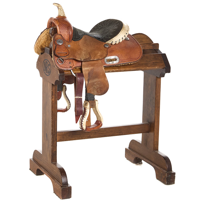 Used 12in Basket Stamp Youth Barrel Saddle