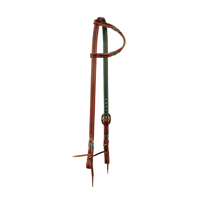 Twist Emerald Burgundy Single Ear Headstall