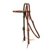 Twist Emerald Burgundy Browband Headstall