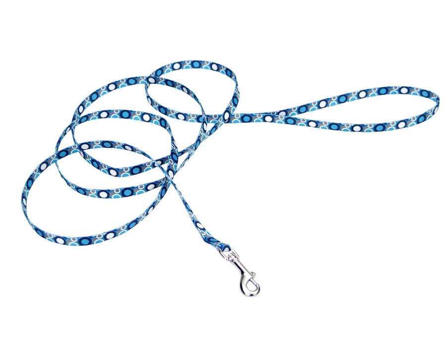 Attire Styles Dog Leash White & Blue Bubbles Pattern