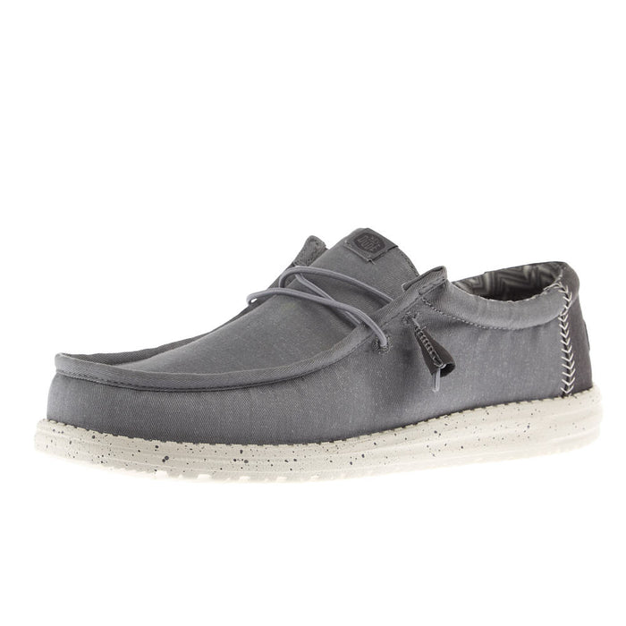 Men's Wally Stretch Canvas Grey Bone White Casual Shoe