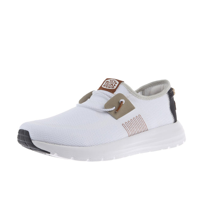 Men's Sirocco Stretch Sox White Casual Shoe