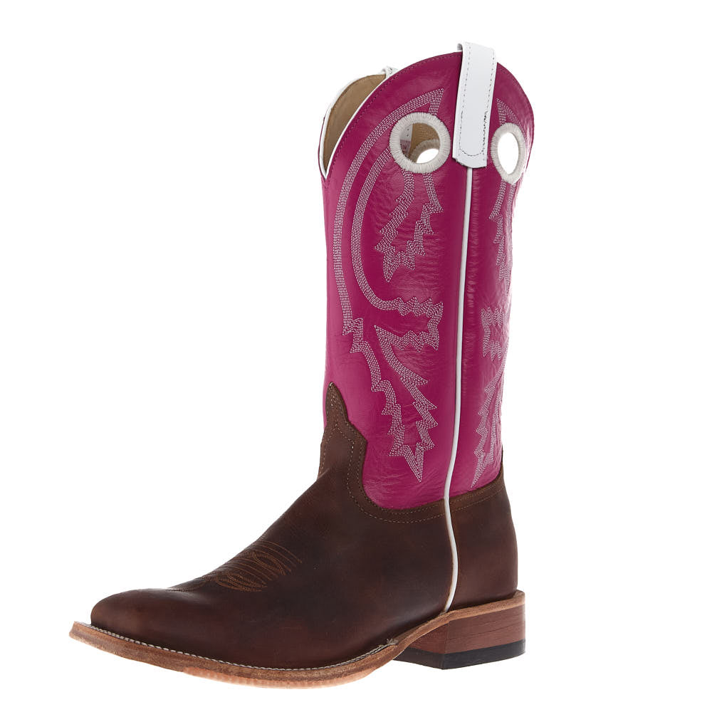 Anderson Bean Men's Saddle Elk Butt Vamp 13in Pink Dobber Kidskin