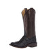Women's Ride Ready Black Full Quill Ostrich Vamp 12in Puma Kidskin Top Boot