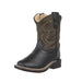 Toddler's Black and Vintage Charcoal Square Toe Boot