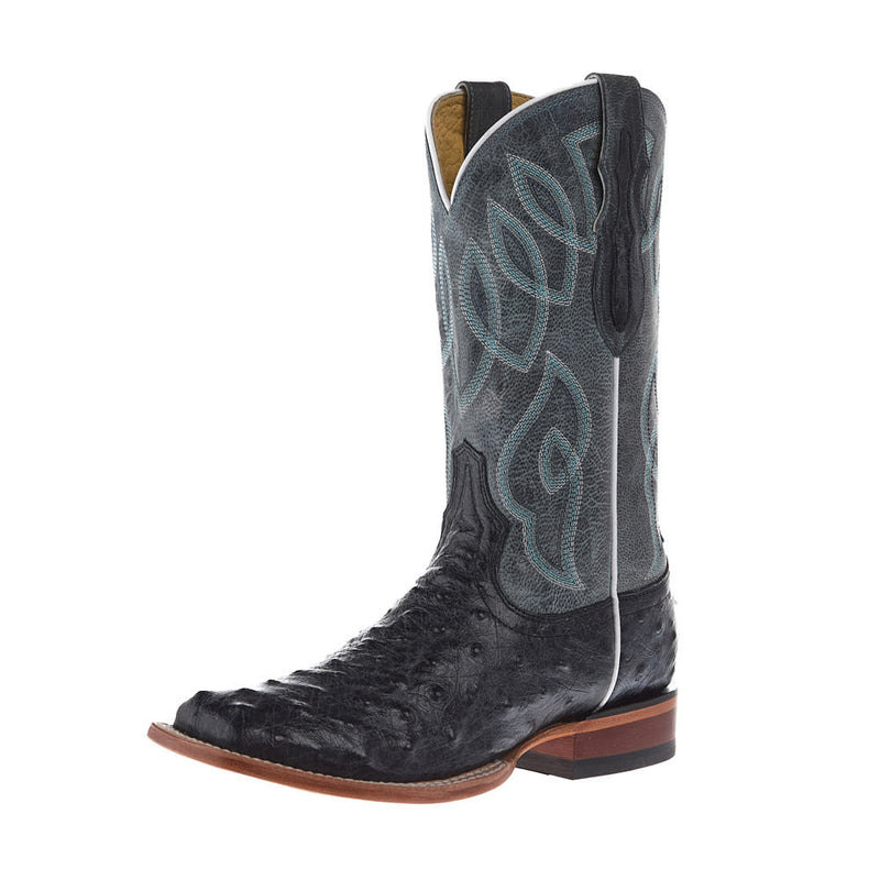 Women's Cheyenne Grey Ostrich Vamp 11" Blue Goat Top