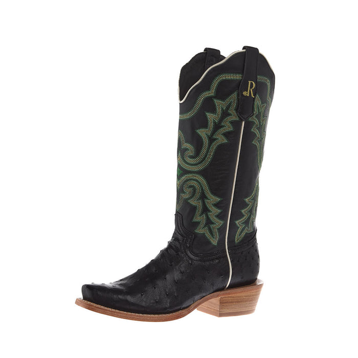 Women's Black Full Quill Ostrich 13