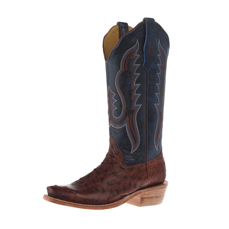 Women's Brass Full Quill Ostrich 13in Rhino Loco Midnight Boot